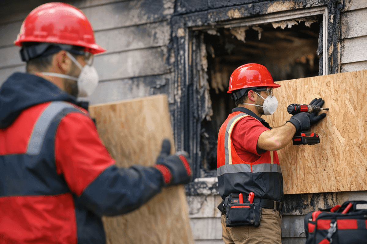 Emergency Board-up service by Alamo Fire Chiefs