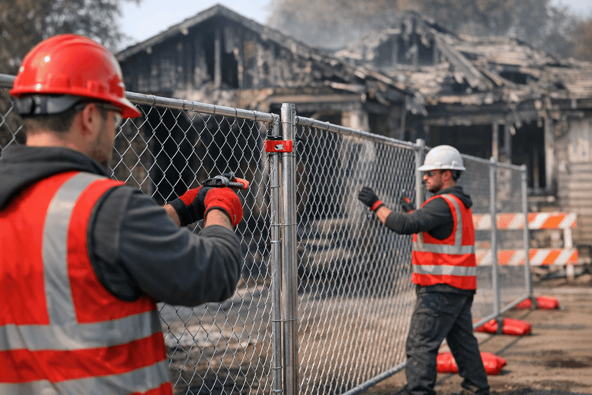 Temporary Fencing service by Alamo Fire Chiefs